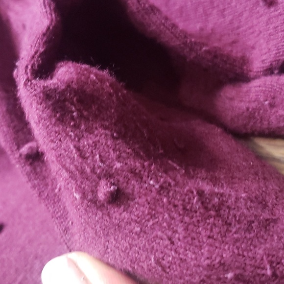 Ann Taylor Factory 3/4 Sleeve Burgundy Women’s Sweater - Picture 3 of 10